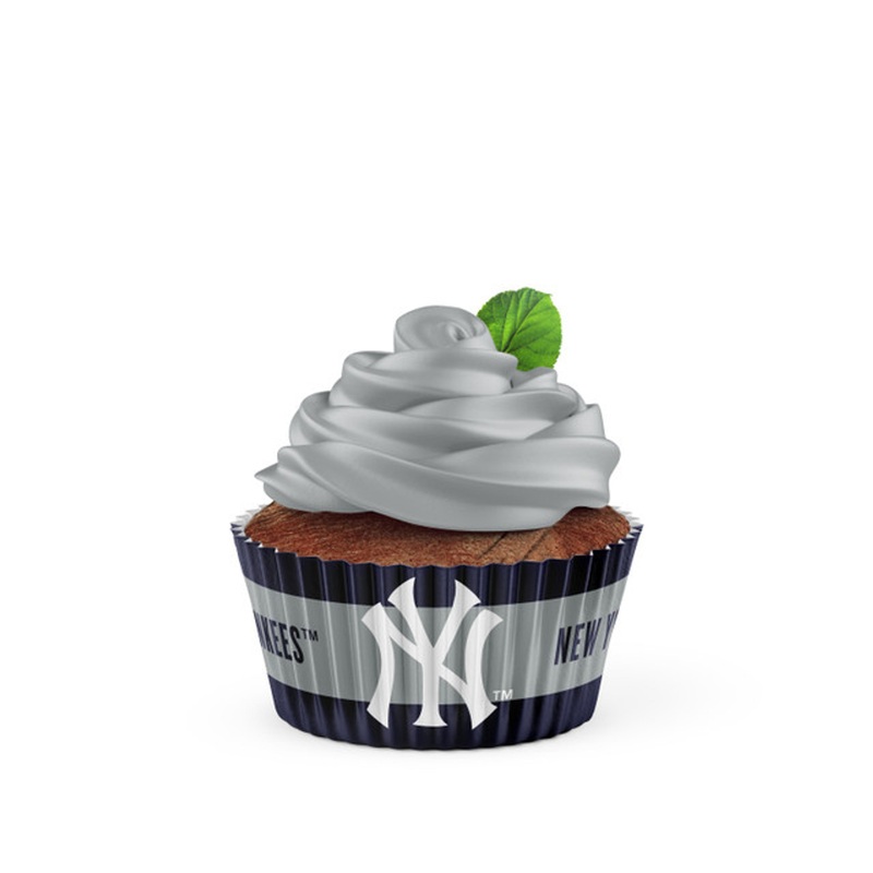 New York Yankees MLB Baking Cups for CupCakes – 50 Pack – Cupcake Holders Liners