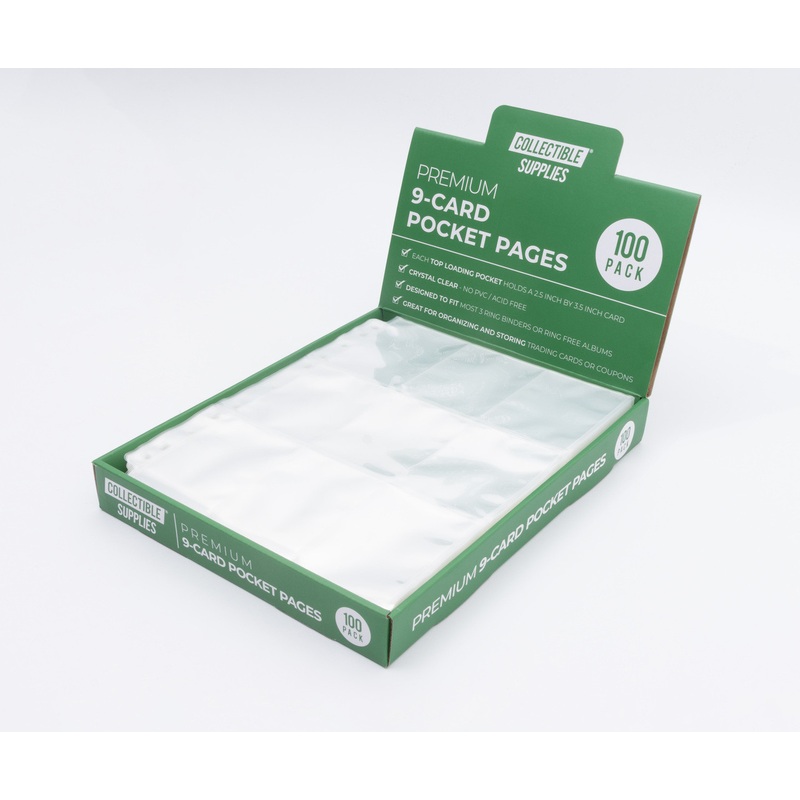 Premium 9-card Pocket Pages (100 count Box)
