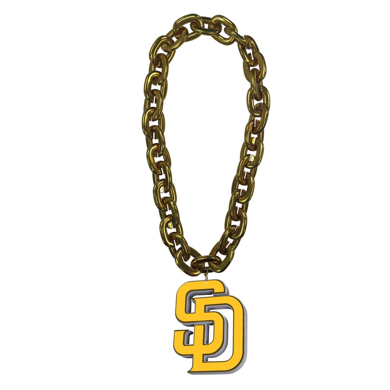 San Diego Padres MLB Fan Chain 10 Inch 3D Foam Magnet Necklace