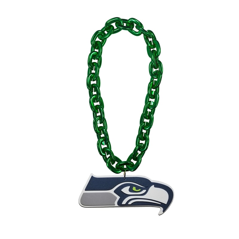 Seattle Seahawks NFL Touchdown Fan Chain 10 Inch 3D Foam Necklace