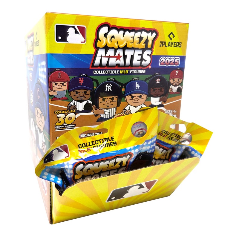 SqueezyMates MLB Gravity Feed Figurines Mystery Box (24 packs) 2025 SERIES 7 Baseball