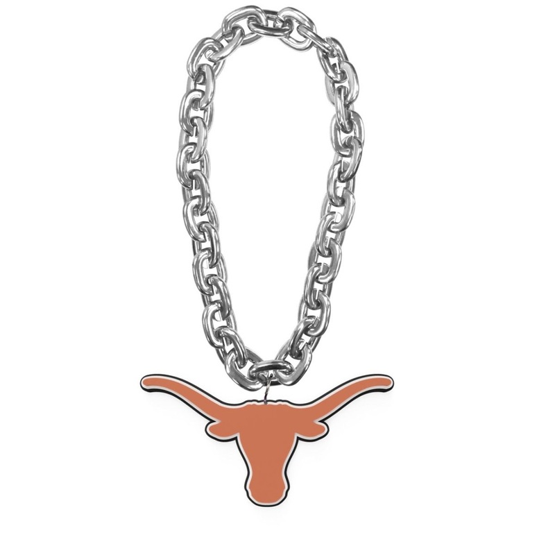 Texas Longhrons NCAA Touchdown Fan Chain 10 Inch 3D Foam Necklace