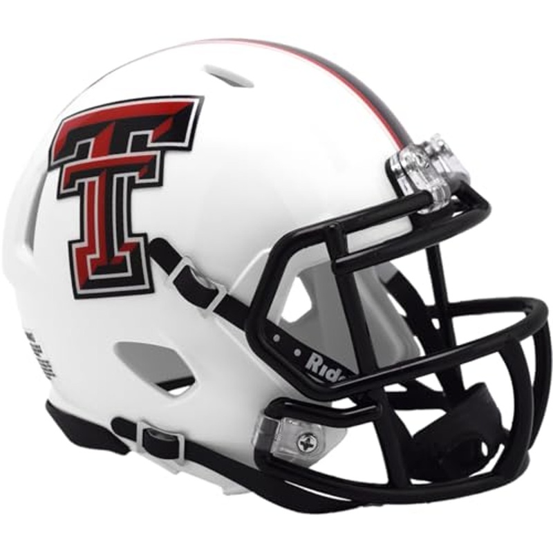 Texas Tech Red Raiders 2024 White Revolution SPEED Mini Football Helmet