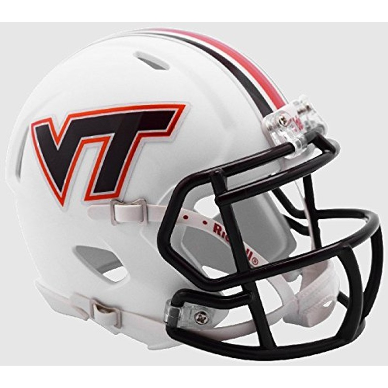 VIRGINIA TECH HOKIES Matte White NCAA Riddell Revolution SPEED Mini Football Helmet