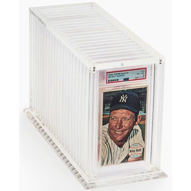 20-Graded Tall Boy Card Slab Heavy Duty Acrylic Vertical Holder for Tall Boy Graded Cards