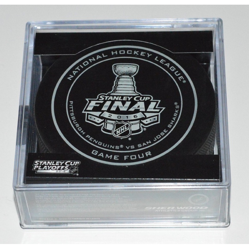 2016 NHL Stanley Cup Finals Playoff Sherwood Official Game Puck – Game 4 (Four)