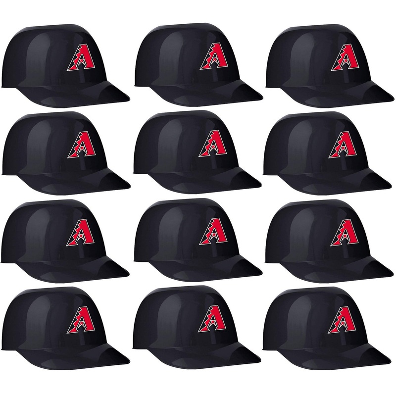 Arizona Diamondbacks MLB 8oz Snack Size / Ice Cream Mini Baseball Helmets – Quantity 12