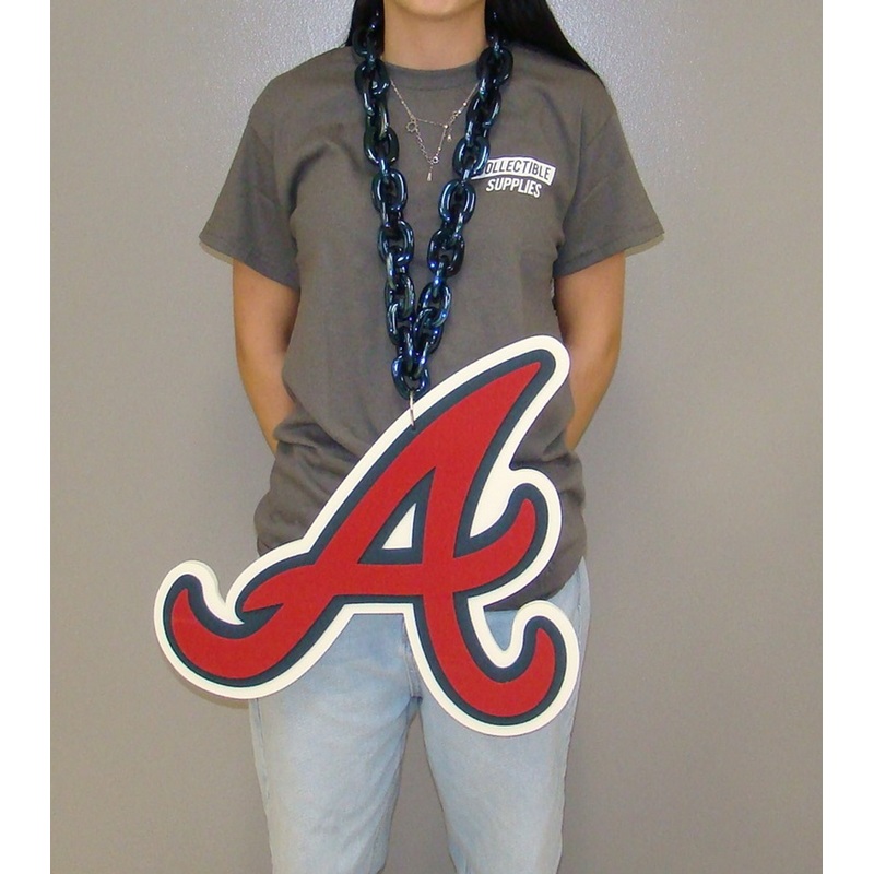 Atlanta Braves BIG LOGO 3D Fan Chain Foam Necklace