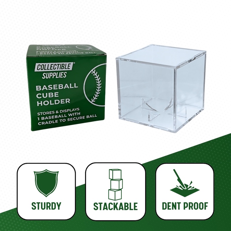 Baseball Display Case | Acrylic Baseball Cube Clear Storage Case