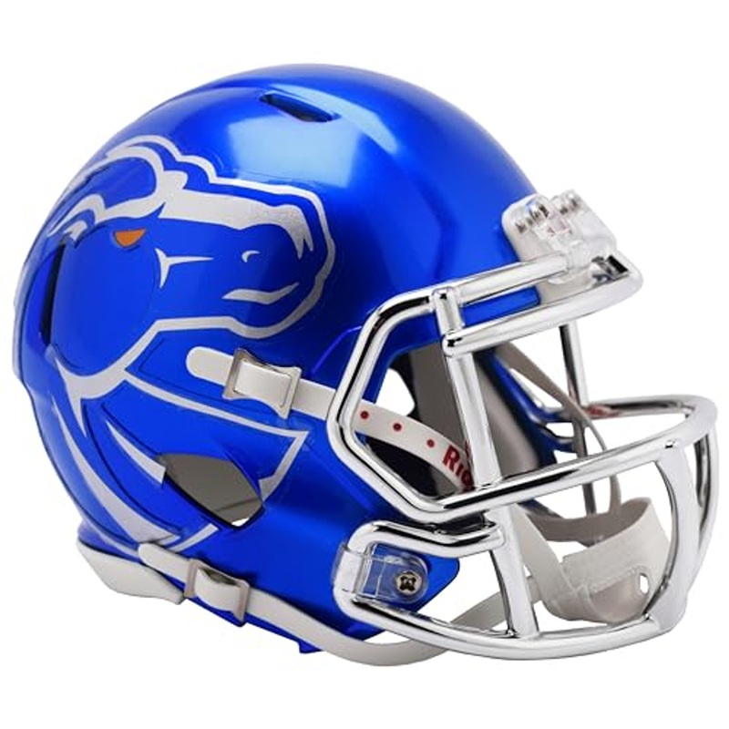 Boise State Broncos Blue Metallic Revolution SPEED Mini Football Helmet