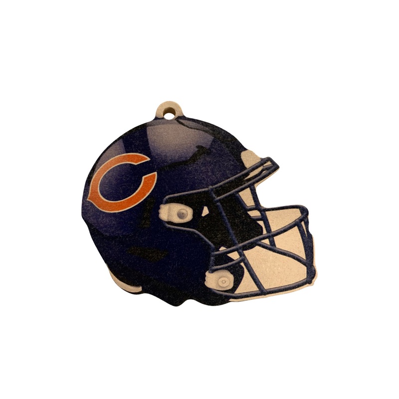 Chicago Bears NFL Wood Football Helmet Christmas Tree Ornament