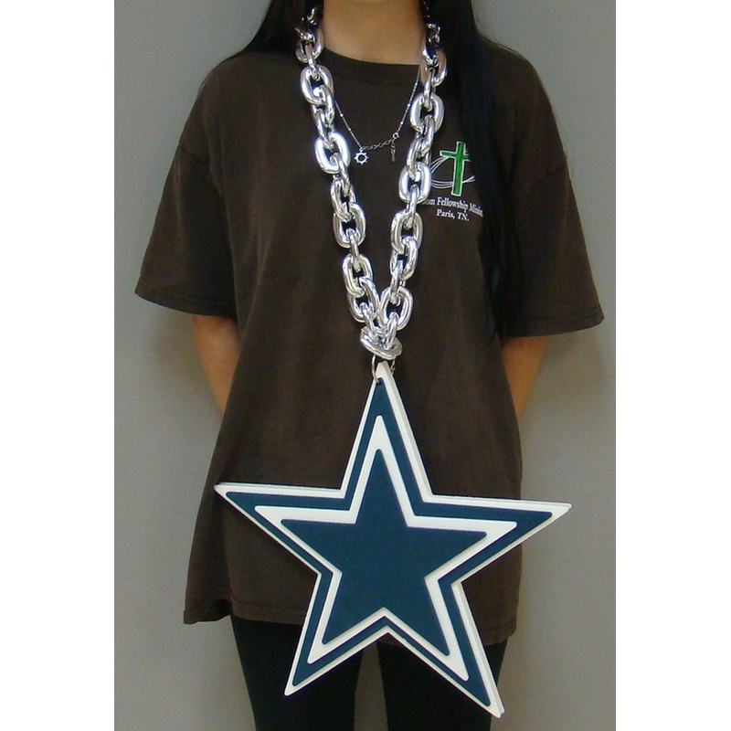 Dallas Cowboys BIG LOGO 3D Fan Chain Foam Necklace