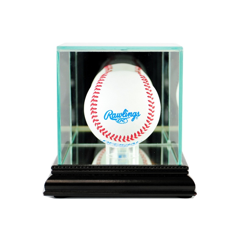 Deluxe Real Glass Single Baseball Display Case