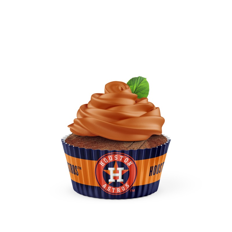Houston Astros MLB Baking Cups for CupCakes – 50 Pack – Cupcake Holders Liners