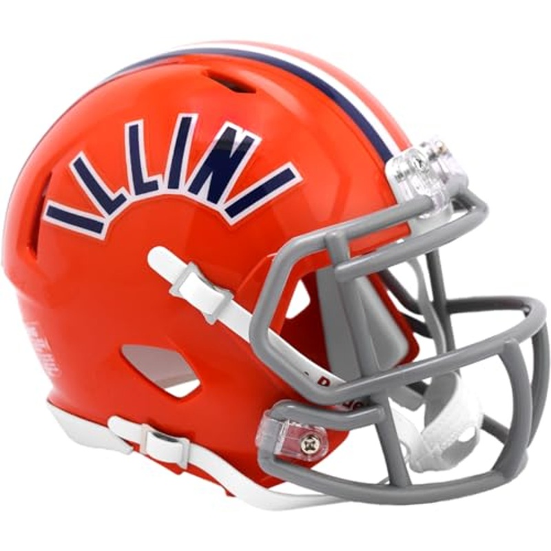 Illinois Fighting Illini 1971-1987 Throwbaqck Revolution SPEED Mini Football Helmet