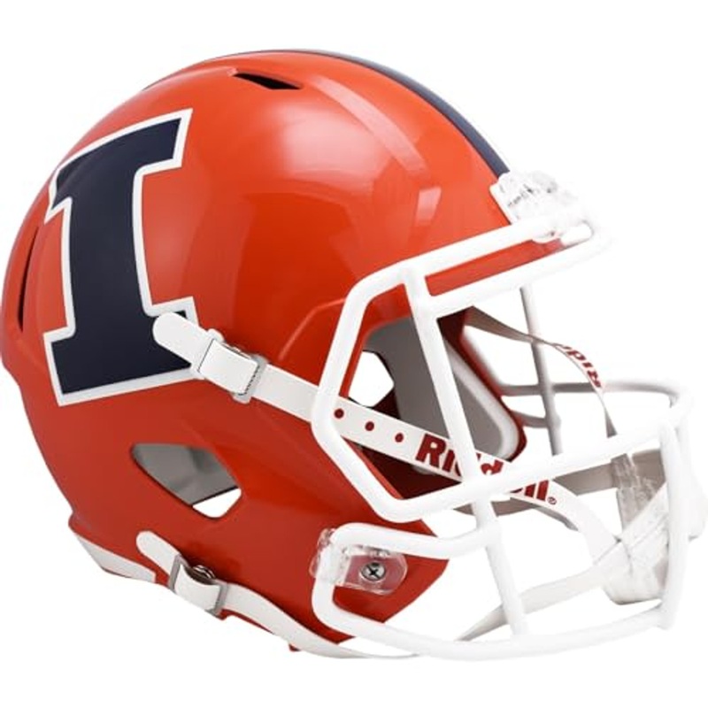 Illinois Fighting Illini Orange Riddell Speed Replica Full Size Football Helmet