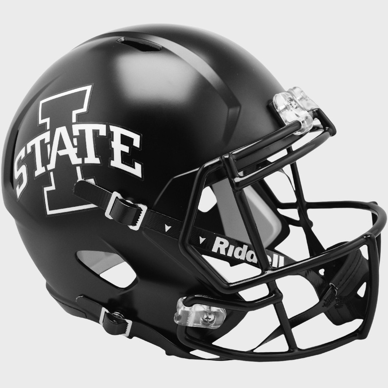 Iowa State Cyclones Matte Black Riddell Full Size Replica Speed Football Helmet
