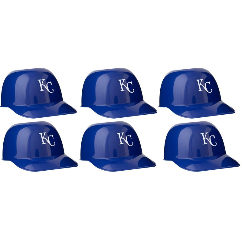 Kansas City Royals MLB 8oz Snack Size / Ice Cream Mini Baseball Helmets – Quantity 6
