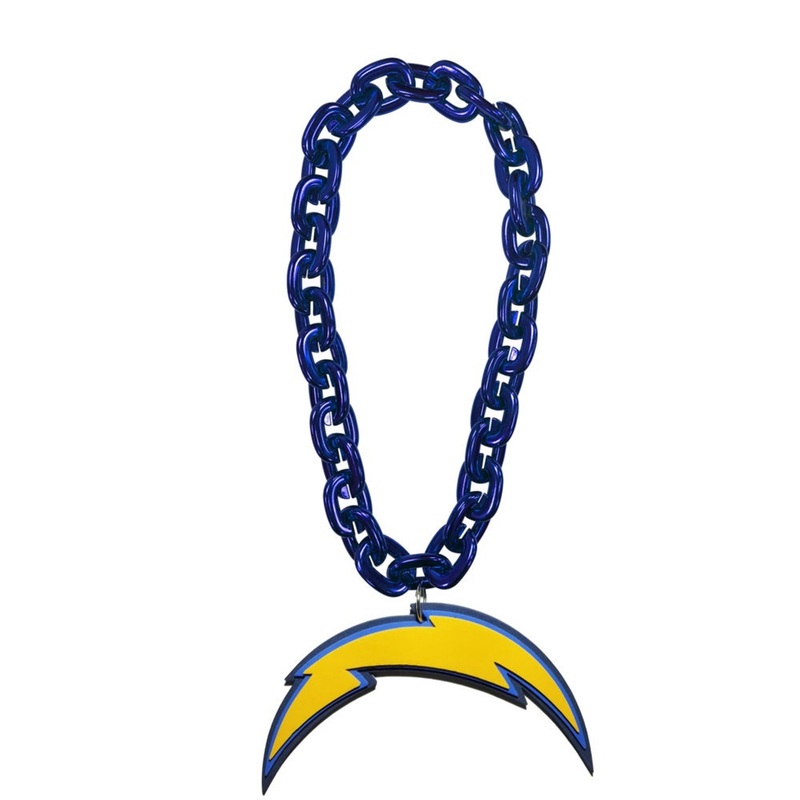 Los Angeles Chargers NFL Touchdown Fan Chain 10 Inch 3D Foam Necklace