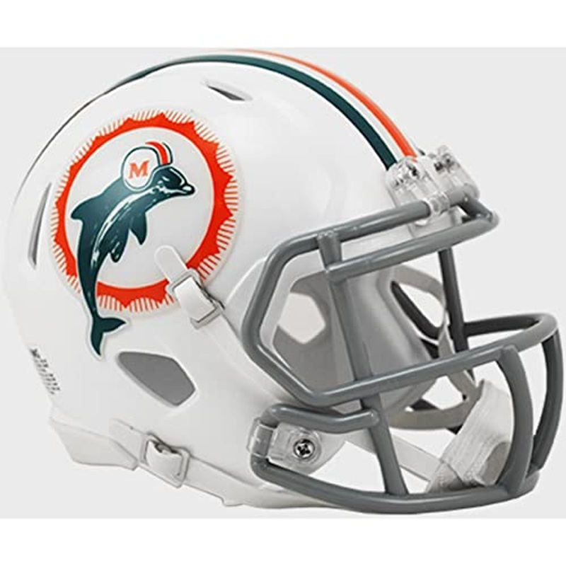 Miami Dolphins 1972 Throwback Revolution Speed Mini Football Helmet