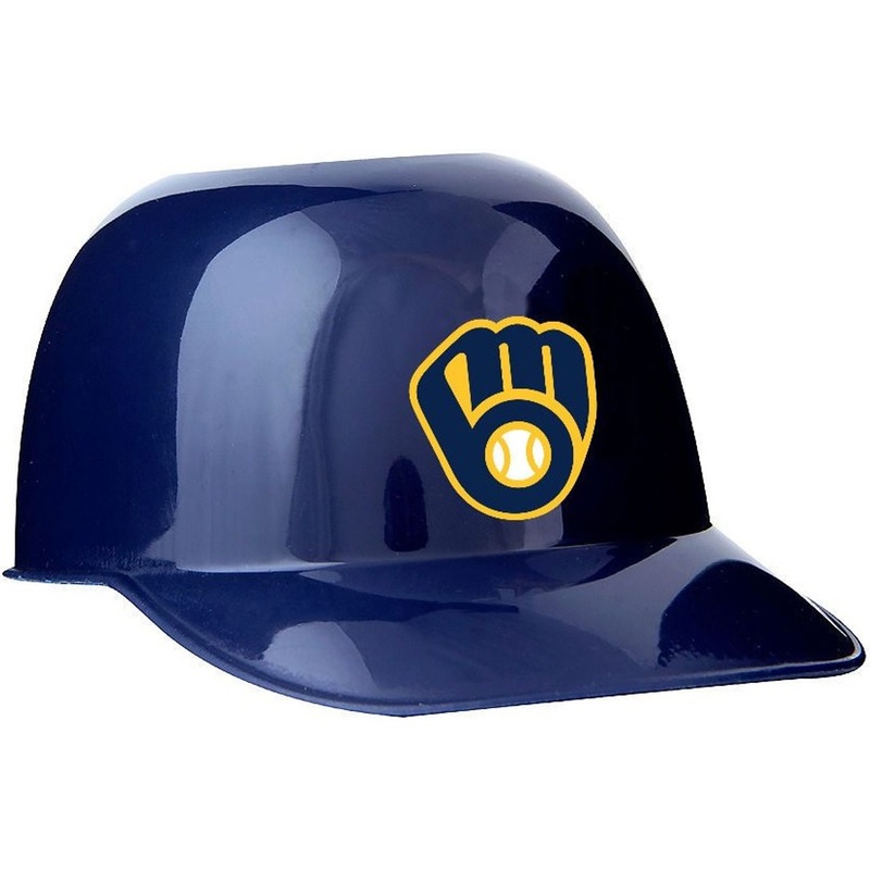 Milwaukee Brewers MLB 8oz Snack Size / Ice Cream Mini Baseball Helmets – Quantity 1