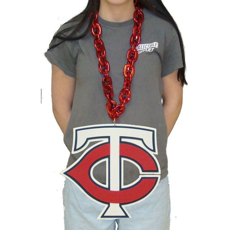 Minnesota Twins BIG LOGO 3D Fan Chain Foam Necklace