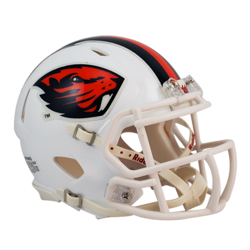 Oregon State Beavers White NCAA Revolution SPEED Mini Helmet