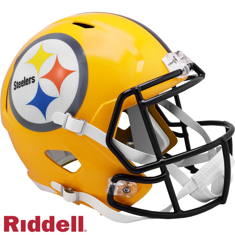 Pittsburgh Steelers Gold Throwback SPEED Riddell Full Size Replica Football Helmet