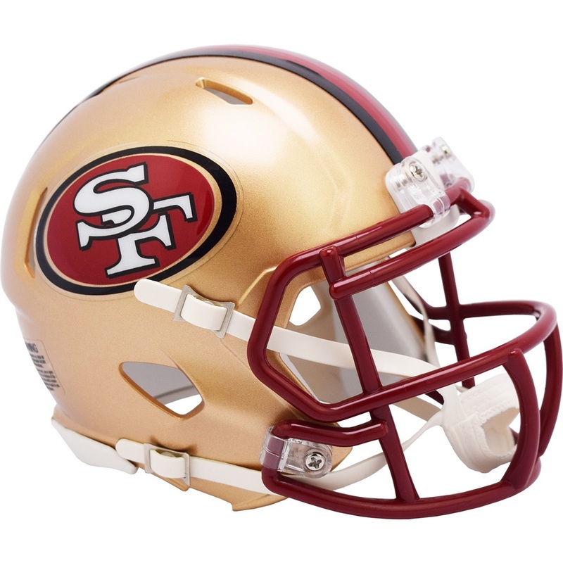 San Francisco 49ers 1996 to 2008 Throwback Revolution Speed Mini Football Helmet