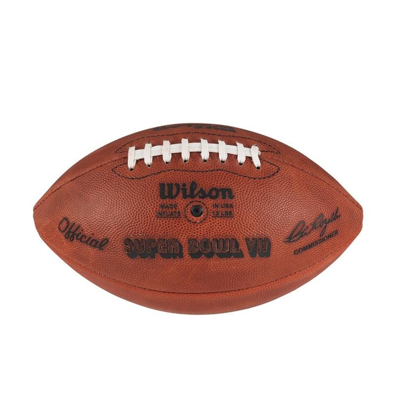 Super Bowl VII (Seven 7) Washington vs. Miami Dolphins Official Leather Authentic Game Football by Wilson
