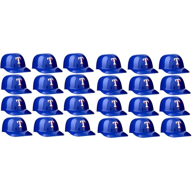 Texas Rangers MLB 8oz Snack Size / Ice Cream Mini Baseball Helmets – Quantity 24