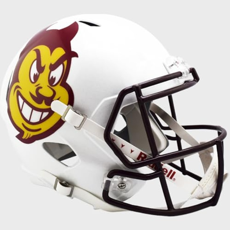 Arizona State Sun Devils White Sparky 2023 Riddell Speed Replica Full Size Football Helmet