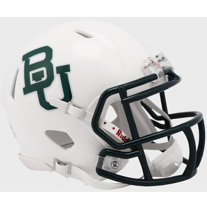 Baylor Bears White Metallic NCAA Revolution SPEED Mini Football Helmet