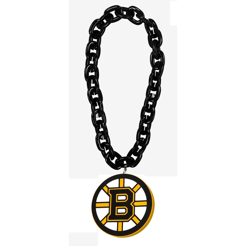 Boston Bruins NHL Black Fan Chain 10 Inch 3D Foam Necklace