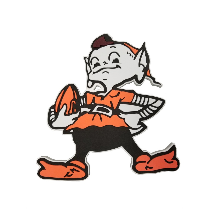 Cleveland Browns – Elf – Brownie 3D Fan Foam Logo Sign