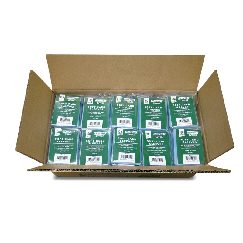 Collectible Supplies Soft Card Sleeves 10,000 SOFT SLEEVES (100 PACKS) 1 full case