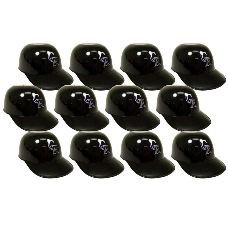 Colorado Rockies MLB 8oz Snack Size / Ice Cream Mini Baseball Helmets – Quantity 12