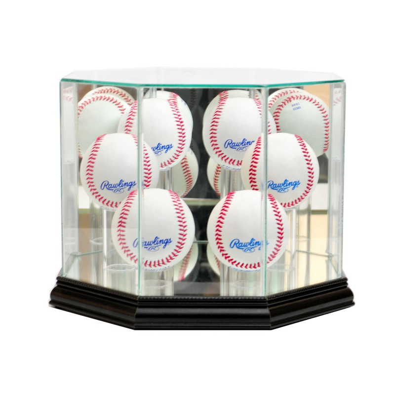 Deluxe Real Glass 6 Baseball Display Case