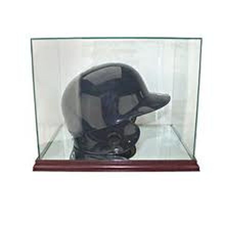 Deluxe Real Glass Batting Helmet Rectangle Display Case
