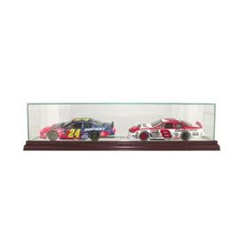 Deluxe Real Glass Double Nascar 1/ 24th Display Case
