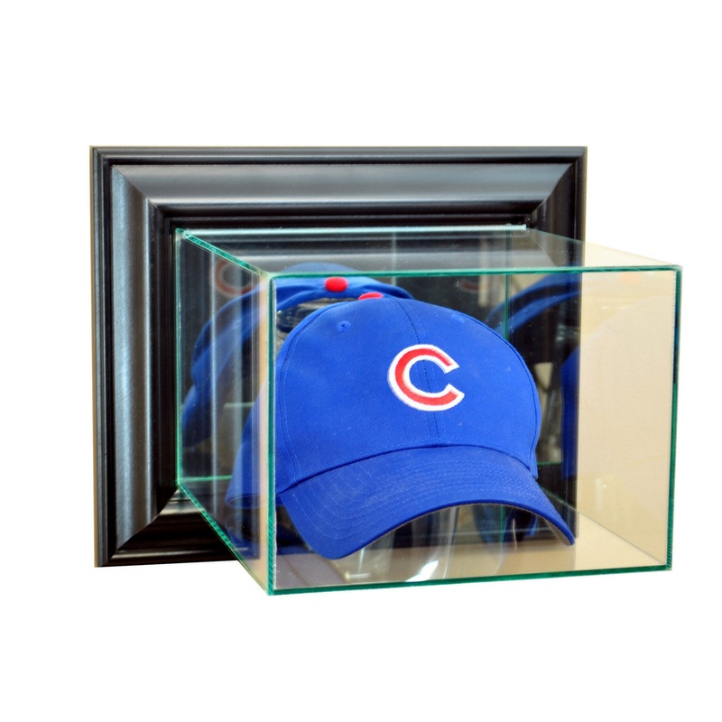 Deluxe Real Glass Wall Mounted Cap / Hat Display Case