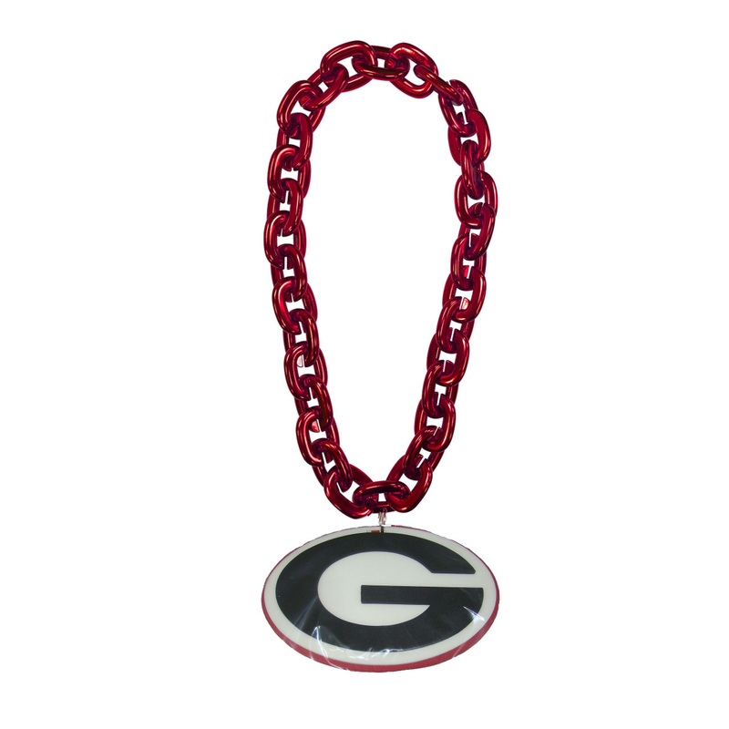 Georgia Bulldogs NCAA Touchdown Fan Chain 10 Inch 3D Foam Necklace