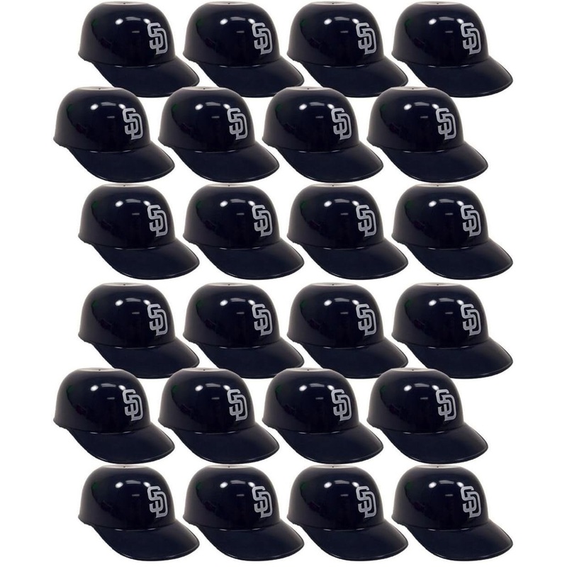 San Diego Padres MLB 8oz Snack Size / Ice Cream Mini Baseball Helmets – Quantity 24