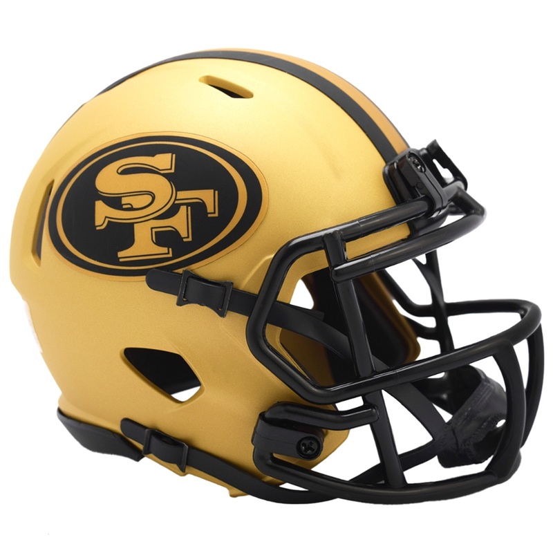 San Francisco 49ers Alternate RAVE Revolution Speed Mini Football Helmet – New in Riddell Box