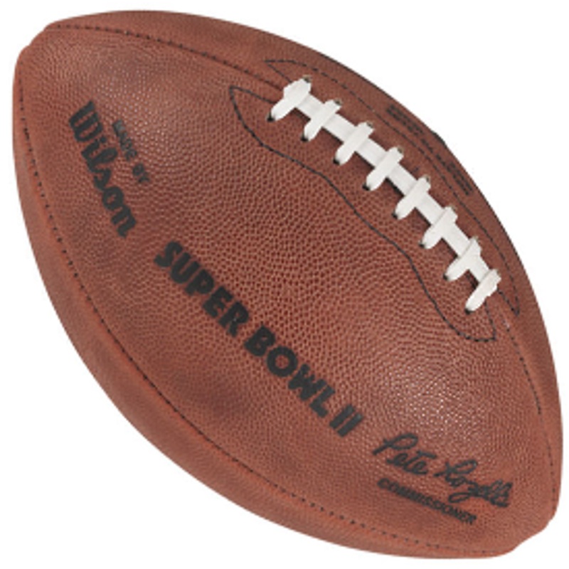 Super Bowl II (Two 2) Green Bay Packers vs. Oakland Raiders Official Leather Authentic Game Football by Wilson