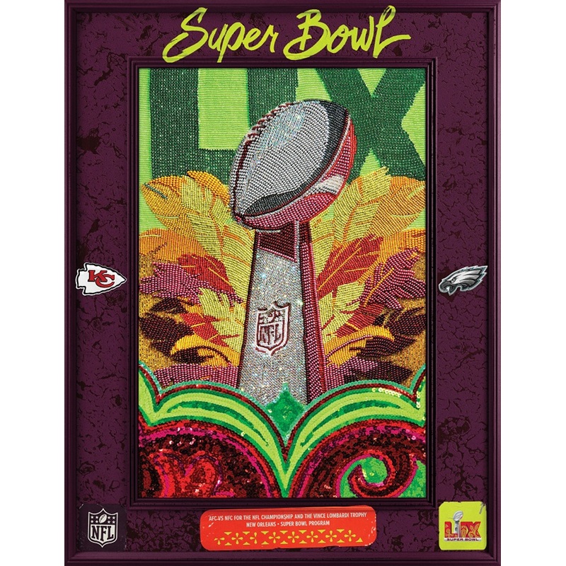 SUPER BOWL LIX 59 Stadium Holographic Version Game Program SUPER BOWL LIX 59 Game Program – Kansas City Chiefs vs. Philadelphia Eagles