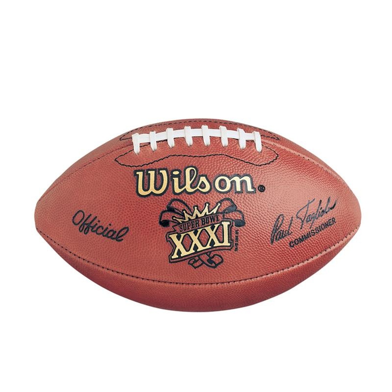 Super Bowl XXXI (Thirty-One 31) Green Bay Packers vs. New England Patriots Official Leather Authentic Game Football by Wilson