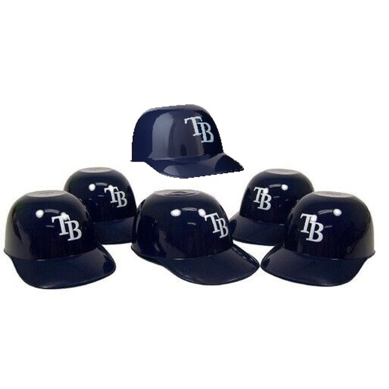 Tampa Bay Rays MLB 8oz Snack Size / Ice Cream Mini Baseball Helmets – Quantity 6