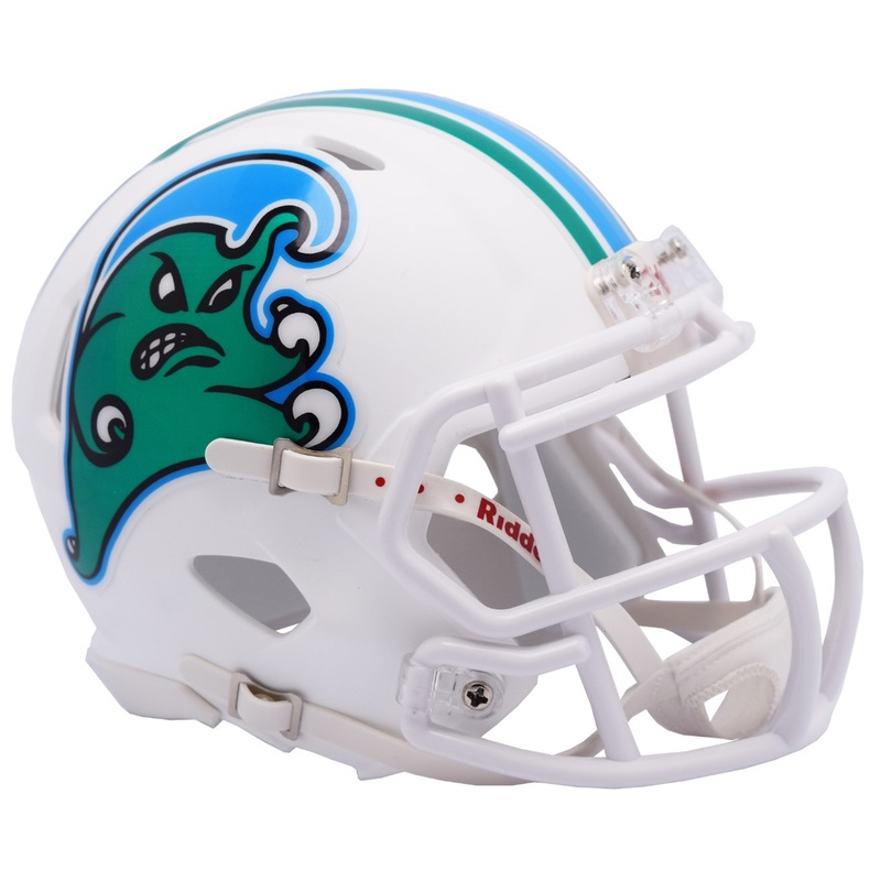Tulane Green Wave – Angry Wave – NCAA Riddell SPEED Mini Football Helmet