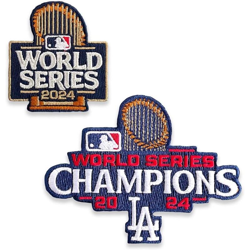 2024 World Series and 2024 Los Angeles Dodgers Champions 2-Piece Collectors Patch Bundle (2 Patches)